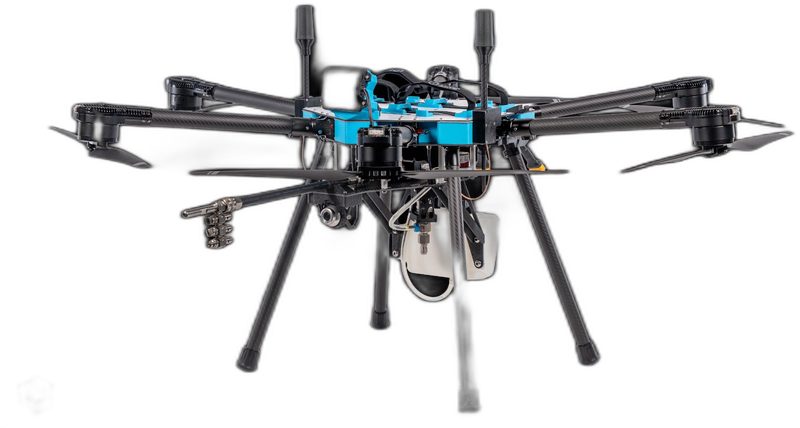 Commercial cleaning hexacopter with spray system